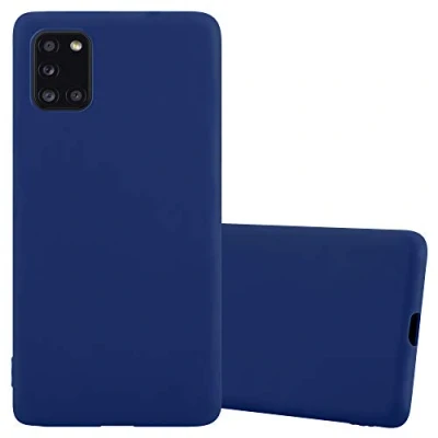Afbeelding van Cadorabo Hoesje geschikt voor Samsung Galaxy A31 in CANDY DONKER BLAUW Beschermhoes gemaakt van flexibel TPU silicone Case Cover