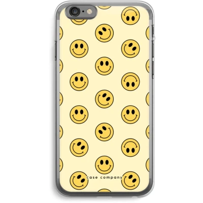 Afbeelding van Case Company® hoesje geschikt voor iPhone 6 PLUS / 6S Smiley N2 Soft Cover Telefoonhoesje Bescherming aan alle Kanten en Schermrand