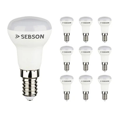 Afbeelding van SEBSON® 10 stuks E14 R39 ledlampen, 3 W, warmwit, 3000 K, vervangt 20 200 lm, Ra97, 230 V, flikkervrij, E14,