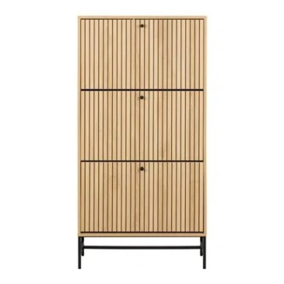 Afbeelding van Hjem Interiors Albany Eiken Schoenenkast 3 Kleppen