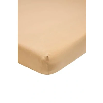 Afbeelding van Meyco Home Uni hoeslaken tweepersoons warm sand 160x200cm