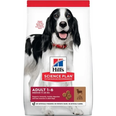 Afbeelding van 14kg Adult 1 6 Medium met Lam &amp; Rijst Hill&#039;s Science Plan Hondenvoer
