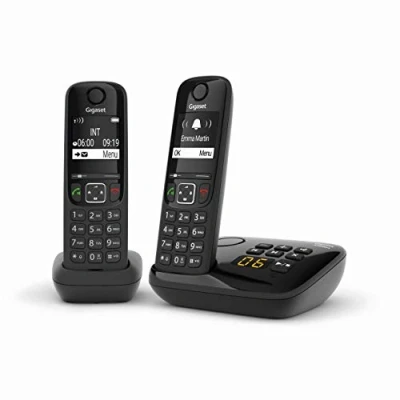 Afbeelding van Gigaset AS690 DUO Analoge /DECT telefoon Nummerherkenning Zwart