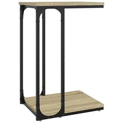 Afbeelding van Bijzettafel 40x30x60 cm bewerkt hout sonoma eikenkleurig