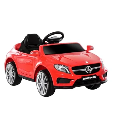 Afbeelding van HOMCOM Mercedes Benz GLA AMG Elektrische auto voor kinderen, elektrisch voertuig 3 jaar met afstandsbediening 2,4 GHz, MP3 USB, lichten en geluiden, deuropening, rood