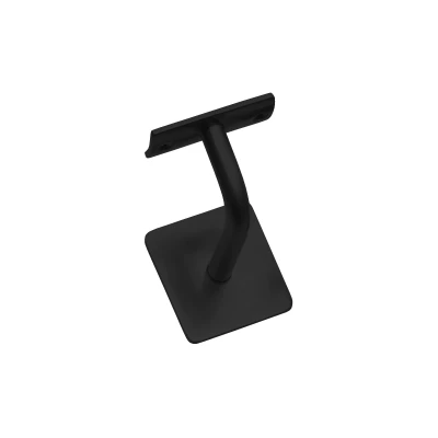 Afbeelding van Intersteel trapleuning houder gebogen RVS zwart hol profiel blinde montage