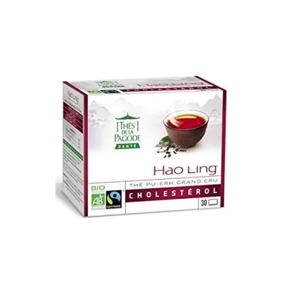 Afbeelding van thee van La Pagode fairtrade biologische Hao Ling praktisch en economisch formaat reguleert cholesterol 30 infusetten