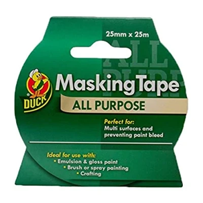 Afbeelding van Duck Tape Multifunctionele afplakband 25 mm x m voor schilders, huisdecoratie, het versieren van kleuren