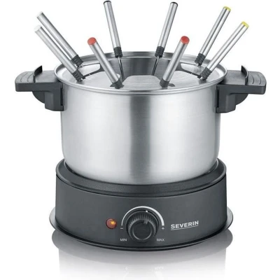 Afbeelding van Severin FO2473 Elektrische fondue 8 personen met verwijderbare roestvrijstalen kaquelon, inbegrepen: anti projecties en Forks bescherming