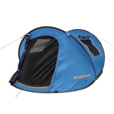 Afbeelding van Deryan Dome Pop Up Tent 2 Persoons Anti UV 50+ Navy