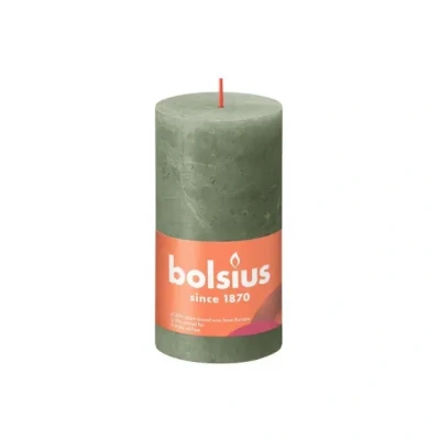 Afbeelding van Bolsius kaars rustiek Fresh olive 130/68 mm