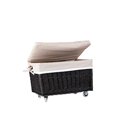 Afbeelding van e wicker24 Alles aus Weide Koffer,grote mand,prullenbak,koffer,rieten opbergkist