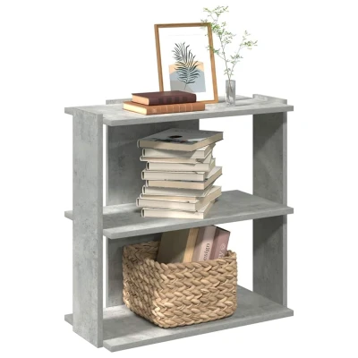 Afbeelding van vidaXL Boekenkast 3 laags 60x30x60 cm bewerkt hout betongrijs
