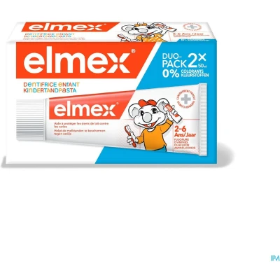 Afbeelding van elmex Kindertandpasta 2 6 jaar 2x50ml