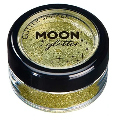 Afbeelding van Moon glitter (glitter maan) 100% cosmetische voor gezicht, lichaam, nagels, haar en lippen 5 g goud
