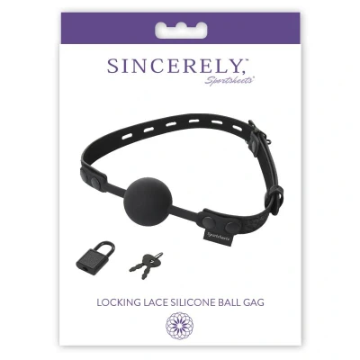 Afbeelding van Sportsheets Sincerely Locking Lace Silicone Ball Gag