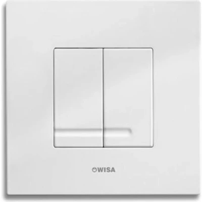 Afbeelding van WISA Delos bedieningsplaat vierkant metaal met dualflush DF mat chroom