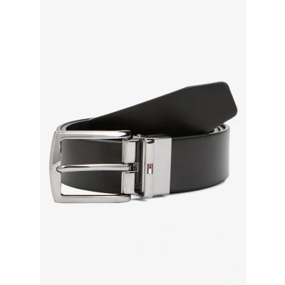 Afbeelding van Tommy Hilfiger heren Denton reversible riem van leer in de kleur Donkerblauw, maat: 105 cm