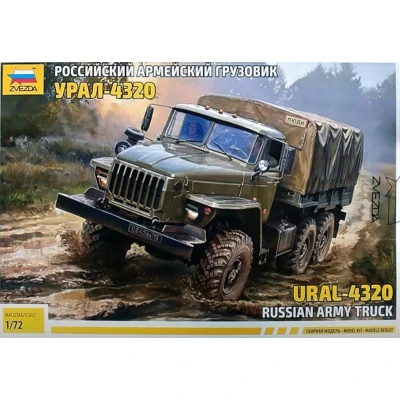 Afbeelding van 1:72 Zvezda 5050 Ural 4320 Russian Army Truck Plastic Modelbouwpakket