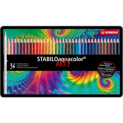 Afbeelding van STABILO Aquacolor Premium Aquarel Kleurpotlood Metalen Etui Met 36 Kleuren