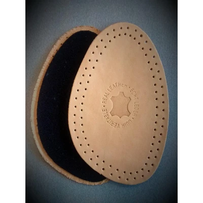 Afbeelding van DEBE Pure leather 1/2 Halve lederen inlegzool met schokdempende latex onderlaag 40 41