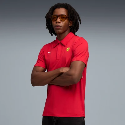 Afbeelding van Scuderia Ferrari Sportswear CLOUDSPUN polo voor Heren, Rood, Maat S PUMA