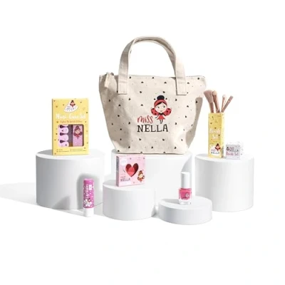 Afbeelding van Miss Nella Speciale editie Make up en nagellakset voor kleine meisjes, hypoallergeen, dermatologisch getest, niet giftig, veilig leuk (Girly Girl, 6, eenheid)