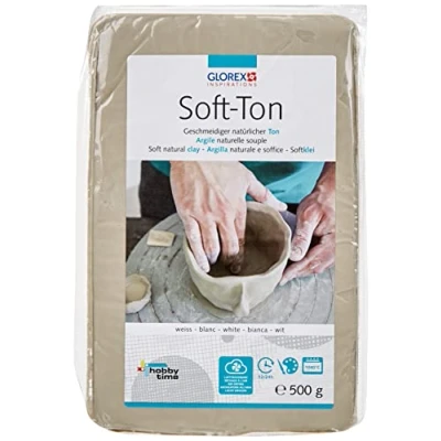 Image de Soft Ton weiss 500g lufthärtend / brennbar 1040C