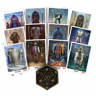 Afbeelding van Dungeons &amp; Dragons: Klassekaarten en D20 Flip Coin