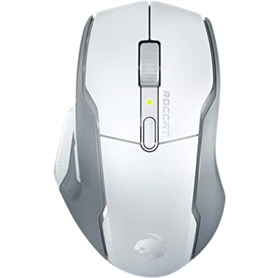 Afbeelding van Roccat Kone Air Ergonomische draadloze gamingmuis met 800 uur batterij, optische sensor DPI 19 K, dubbele injectie rubberen zijhandgrepen, wit