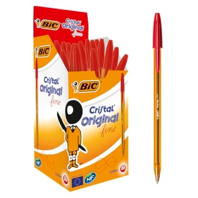 Afbeelding van Pen Bic Cristal Fine Rood 0,3 mm (50 Stuks)