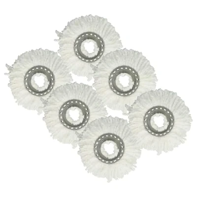 Afbeelding van vhbw Set van 6 dweilpads compatibel met Leifheit Clean Twist Mop, Disc dweil, vervangende kop microvezel, wit