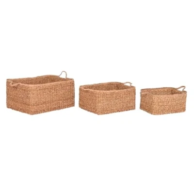 Afbeelding van Basket spelset Home ESPRIT Natuurlijk Natuurlijke Vezel Boho 50 x 40 30 cm (3 Onderdelen)
