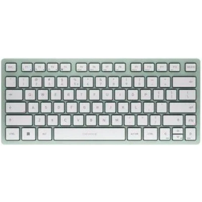 Afbeelding van CHERRY KW 7100 MINI BT, compact multi apparaat toetsenbord met drie Bluetooth kanalen, EU layout (QWERTY), plat ontwerp, inclusief draagtas, Agave Green