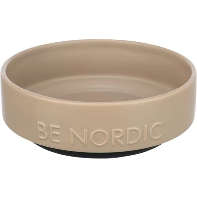 Afbeelding van Trixie Be Nordic Voerbak Hond Keramiek / Rubber Taupe 16 CM