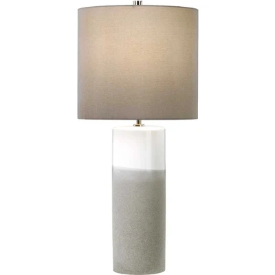 Afbeelding van Elstead Lighting LED Tafellamp Fulwell 1X E27 Max 60W White Gloss and Matt Grey, Dark Grey Shade.