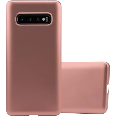 Afbeelding van Cadorabo Hoesje geschikt voor Samsung Galaxy S10 4G in METALLIC ROSE GOUD Beschermhoes gemaakt van flexibel TPU silicone Case Cover