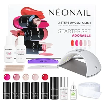 Afbeelding van NEONAIL Adorable Starterset gelnagels voor beginners en gevorderden step by soak off gellak gelpolish
