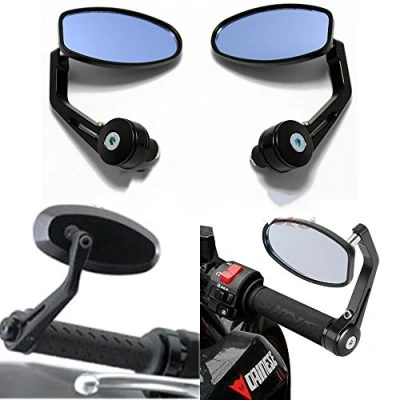 Afbeelding van 7/8 inch motorfiets stuurspiegels 22 mm aluminiumlegering zijspiegels voor cruiser, scooter, straatfiets