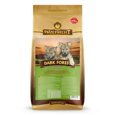 Afbeelding van Wolfsblut Dark Forest Puppy ik denk met jachtvlees en zoete aardappelen voor puppy&#039;s jonge honden