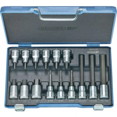 Afbeelding van Gedore IN 19 LKM 6129360 Dopsleutel bitinzetset 1/2 (12.5 mm) 15 delig