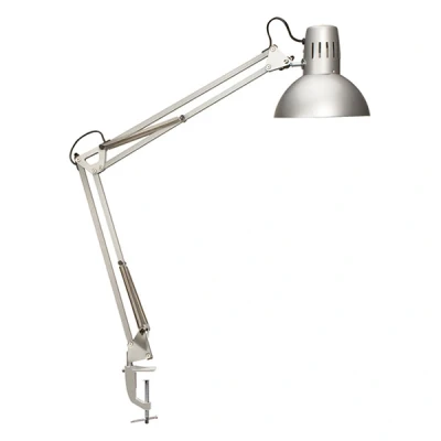 Image de Maul Study lampe de bureau LED avec pince argent