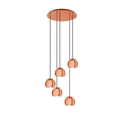 Afbeelding van EGLO Rocamar 1 Hanglamp E27 Ø 58,5 cm glas Koper