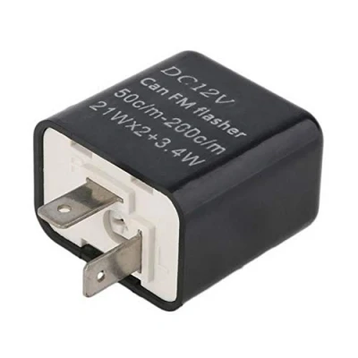 Afbeelding van ETOPARS Zwart, 12 V, 2 pinnen, knipperlicht, verstelbaar, elektronisch, snelheidsweergave, universele motorfiets