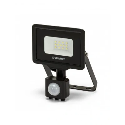 Afbeelding van Velamp PADLIGHT5, 10W IP44 SMD LED spot, zwart 6500K. Met IR