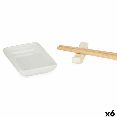 Afbeelding van Sushi set Kinvara 1249SJ4111 Wit Bamboe Porselein (12 Onderdelen) (6 Stuks)
