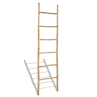 Afbeelding van Handdoekenladder met 6 sporten bamboe