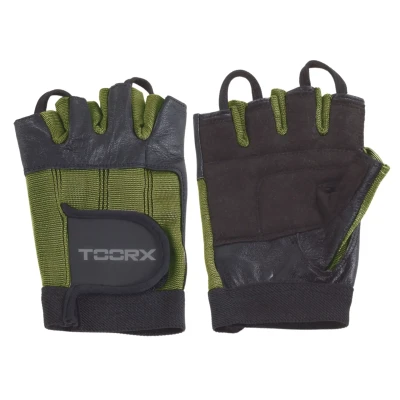 Afbeelding van Toorx Fitness Fitnesshandschoenen Leer Groen Zwart Spandex Suède