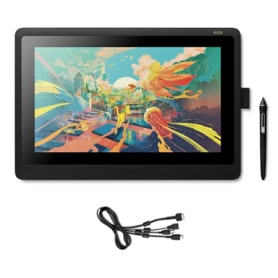 Afbeelding van Zwarte, professionele interactieve stylus display van Wacom Cintiq 16 Resolutie: inch Full HD compatibel met Mac en Windows