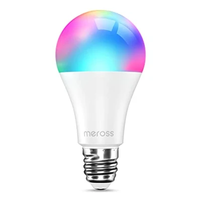 Afbeelding van Slimme wifi ledlamp, E27, vergelijkbaar met 60 W gloeilamp, compatibel Alexa, Google Home en SmartThings, 2700 K tot 6500 K, dimbaar, veelkleurig, spraakbesturing op afstand 1 stuk